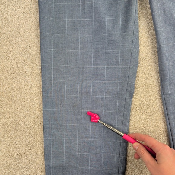 Lauren Ralph Lauren Suit Pants Mens 34x32 Gray Check Ultraflex Stretch Formal - Picture 2 of 12